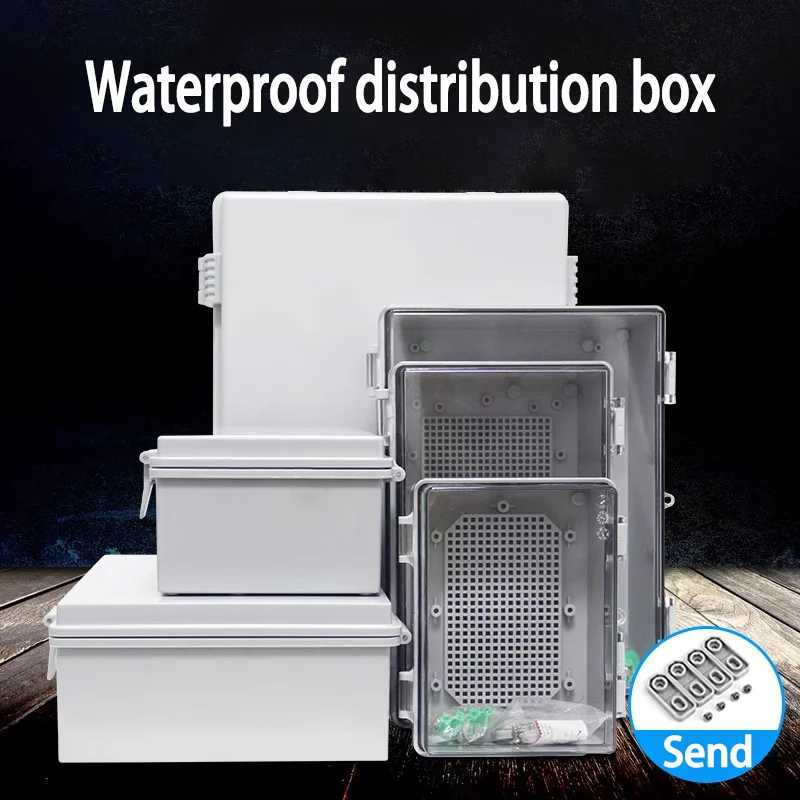 Ip66 Abs Pc Hinged Plastic Enclosure Waterproof Power Electrical Junction Box Waterproof Outdoor Plastic Box Distribution Box