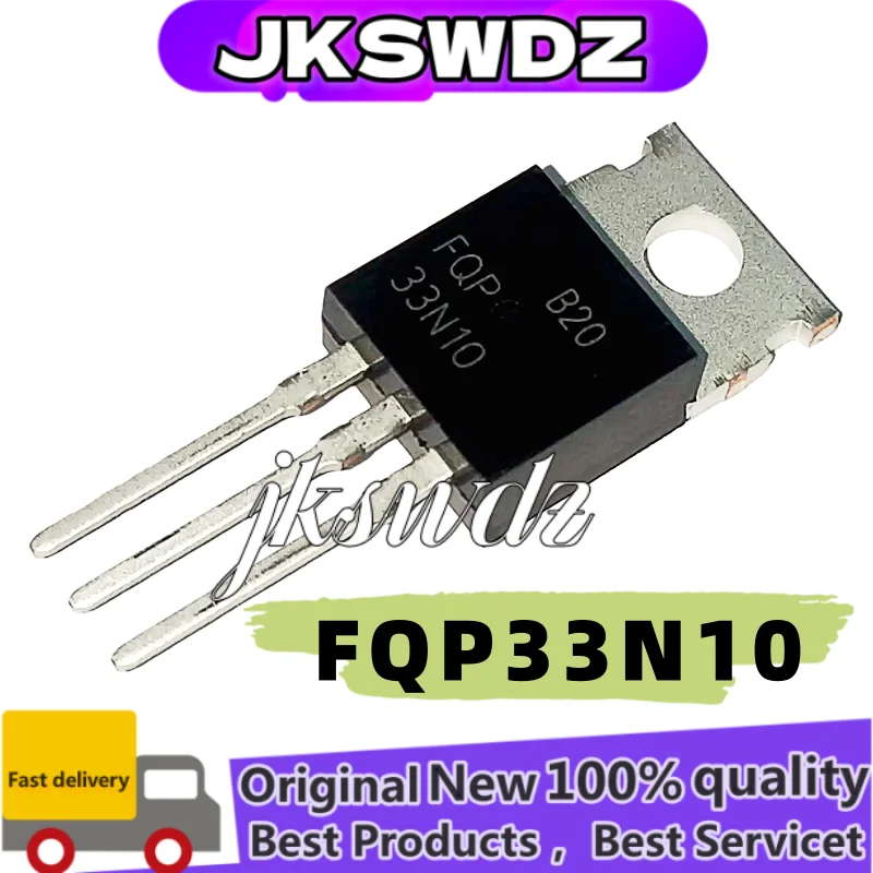 

10PCS 100% NEW FQP33N10 33N10 channel field-effect transistors TO-220