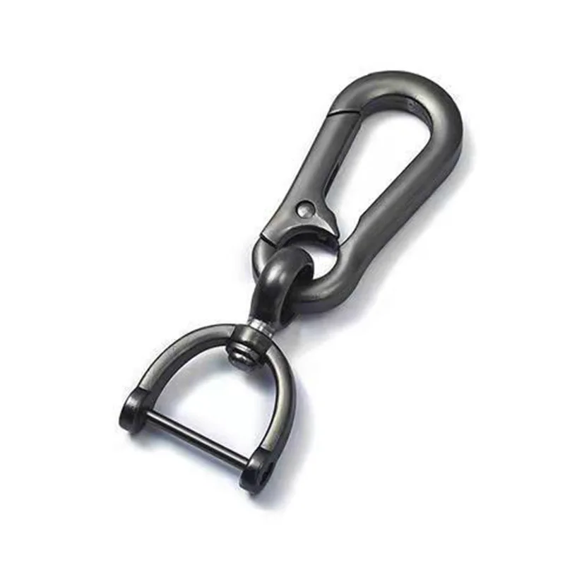 Stainless Steel Car Keychains Strong Carabiner Shape Keyring Climbing Hook Keychain Man Unisex Gift Auto Interior Accessories