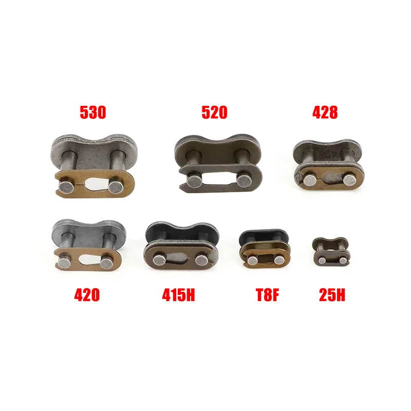 5pcs/solt 25H T8F 420 428 428H 520 530 Chain Master Link Pocket Dirt Pit ATV Quad Go Kart E Gas Scooter Motorcycle