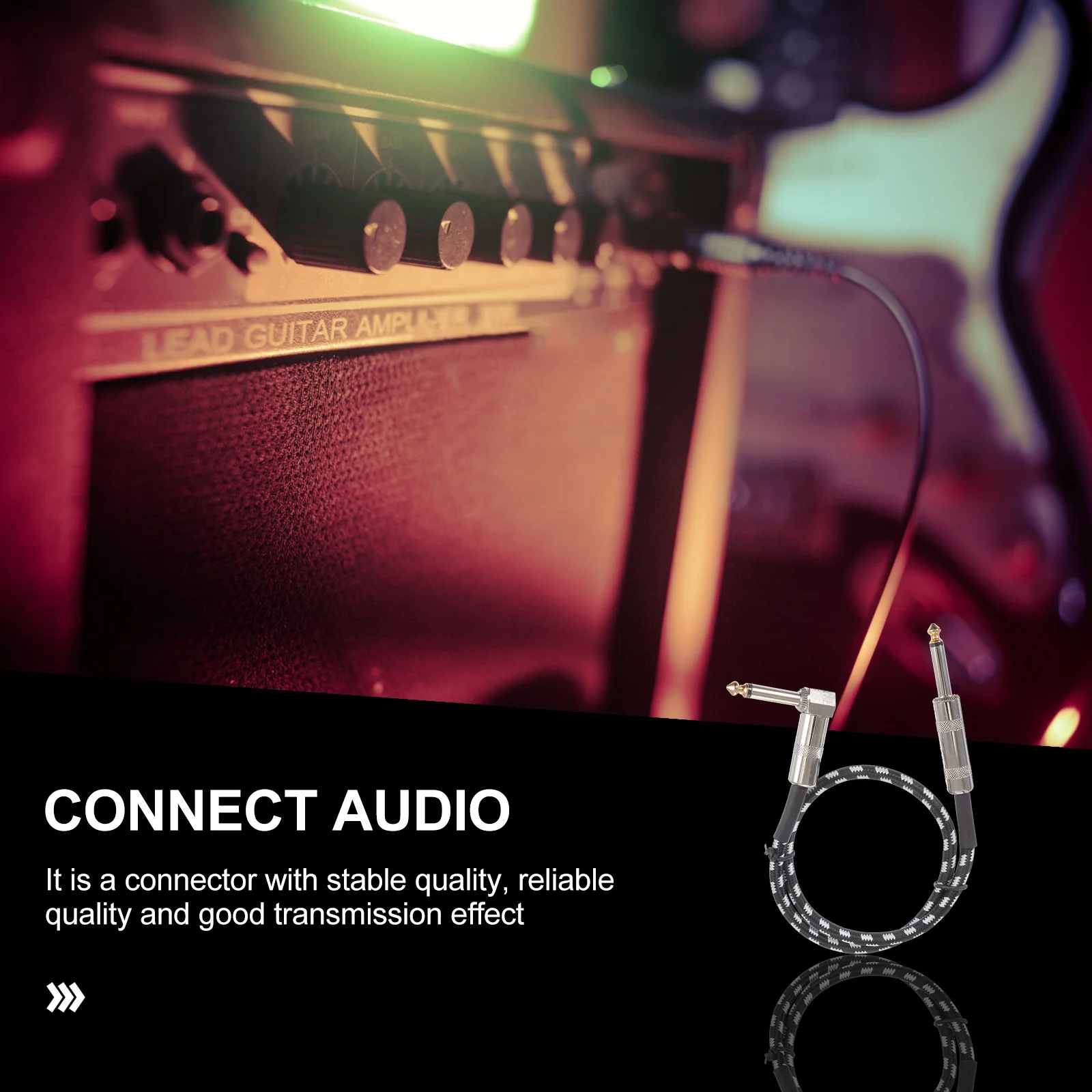 

1 pc Audio Cable For Guitar Instrument Accessory Braided Electric Guitar Connecting Cord With Stereo Sound Professional Audio