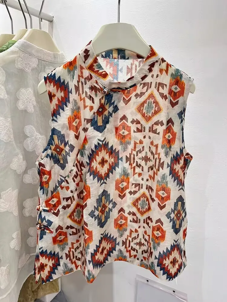 n Print losse dames zomer irt round Ne Svel top leeftijd-verdediging veelzijdige faionable katoenmix blouse