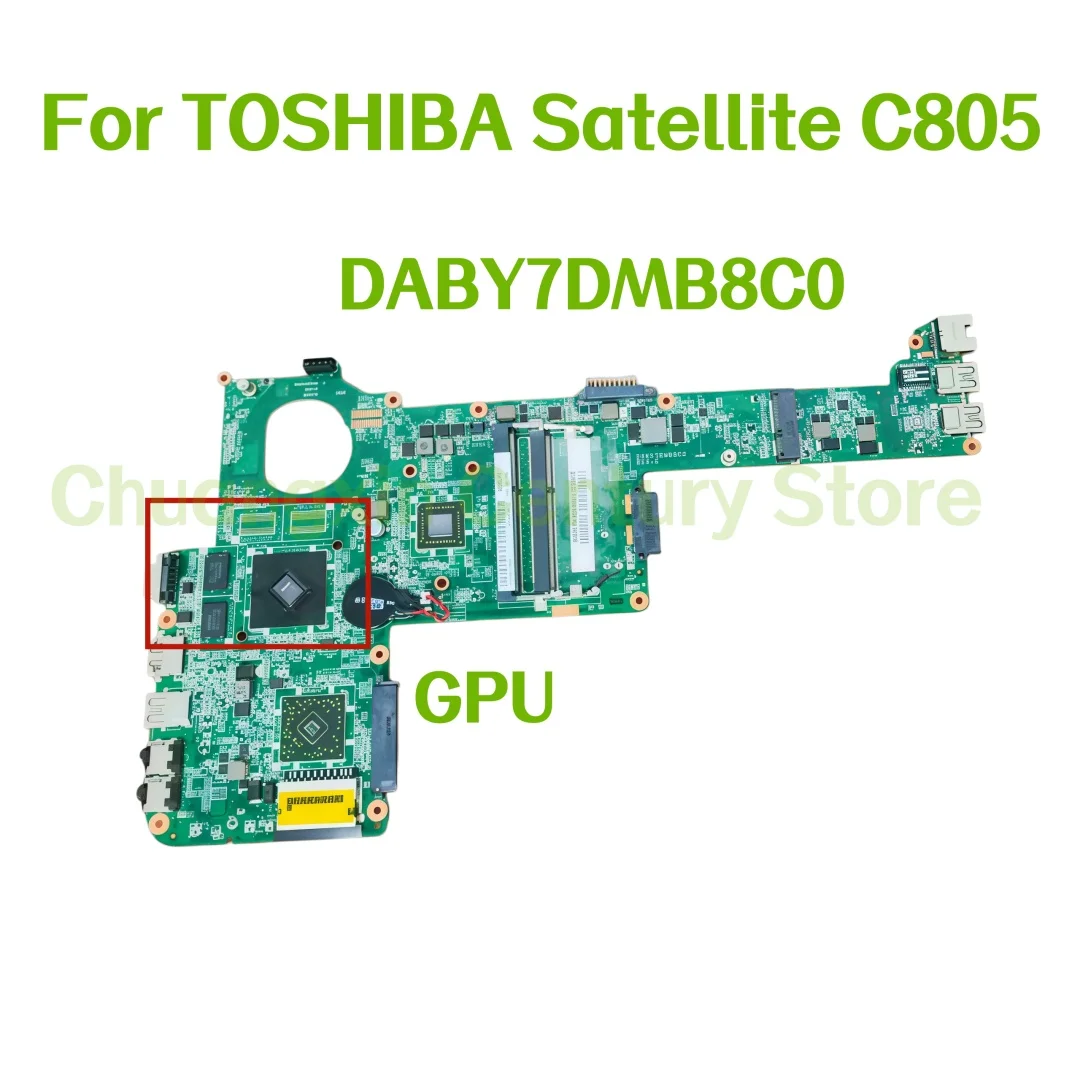 

Материнская плата DABY7DMB8C0, подходящая для ноутбука Toshiba Satellite C805, независимая, 100% протестирована, исправна.