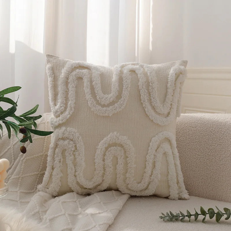 ScandinavianChenille Pillow Set Cushion Cover Modern Simple Sofa Bed Head Cushion Office Cushion Cover