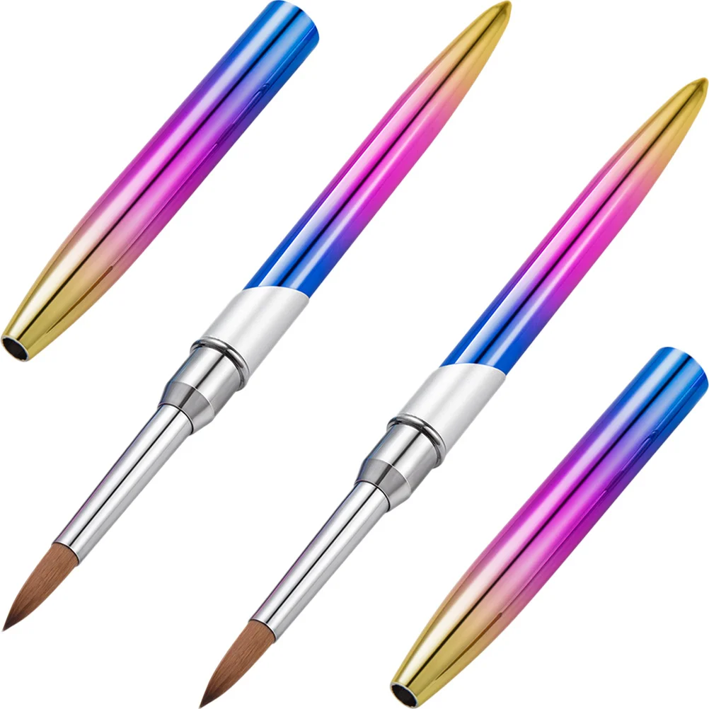 

2Pcs Nail Art Crystal Pen Lightweight Comfortable Handle Stylish Appearance Easy Grip DIY Nail Art Accessories