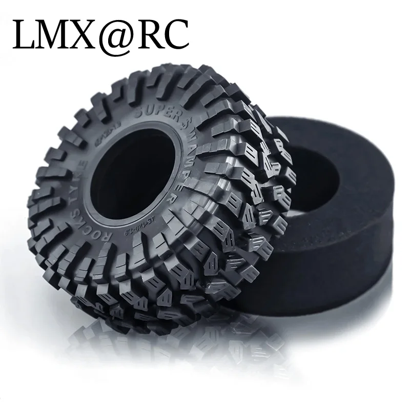 LMX RC 4pcs 120mm 1.9 Rubber Tire Wheel Tyre for 1/10 RC Crawler Car Traxxas TRX4 RC4WD D90 Axial SCX10 90046 II III Redcat