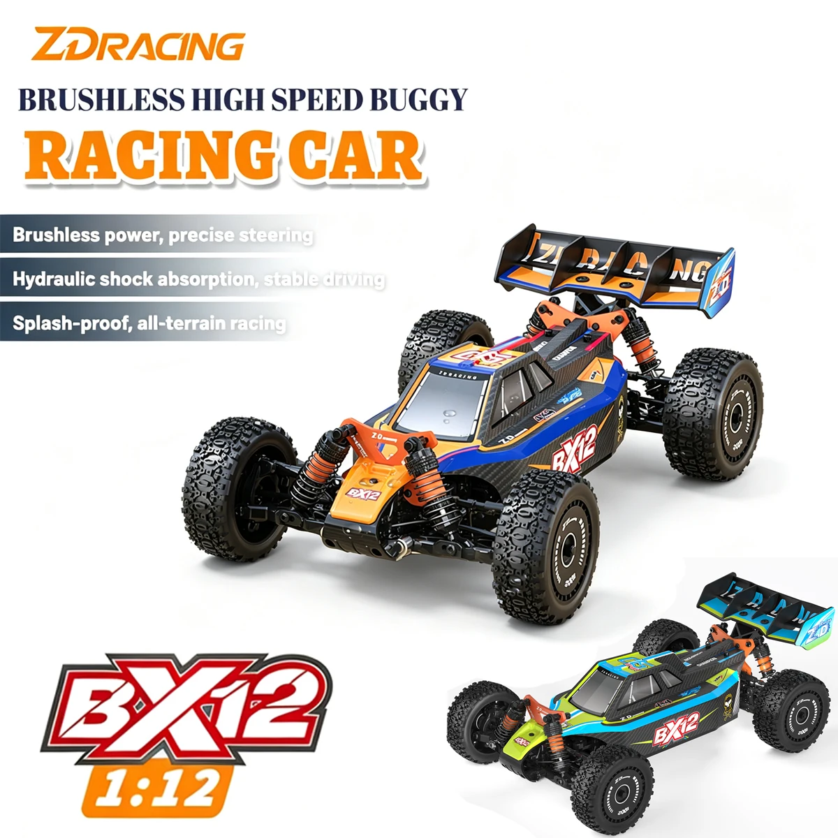 1/12 ZD Racing BX-12 2.4G Remote Controlled 70Km/h Off Road Vehicle All Wheel Drive Electric RC PVC Shell 2845 Brushless Motor