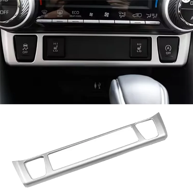 مقعد السيارة الحرارة غطاء أزرار التحكم المركزي إطار الكسوة التبديل لتويوتا RAV4 2020-2023