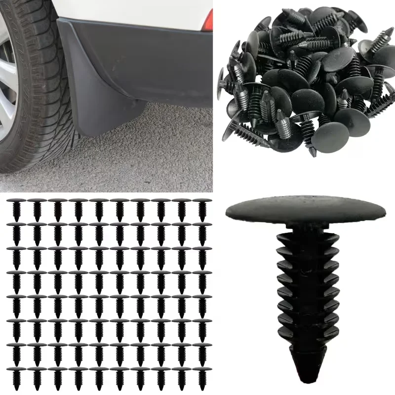 Auto Fender Bumper Inset Rivet Clips, Exterior Snap Retainer Fasteners for Mud Flap Wheel Well Liner Spare Parts