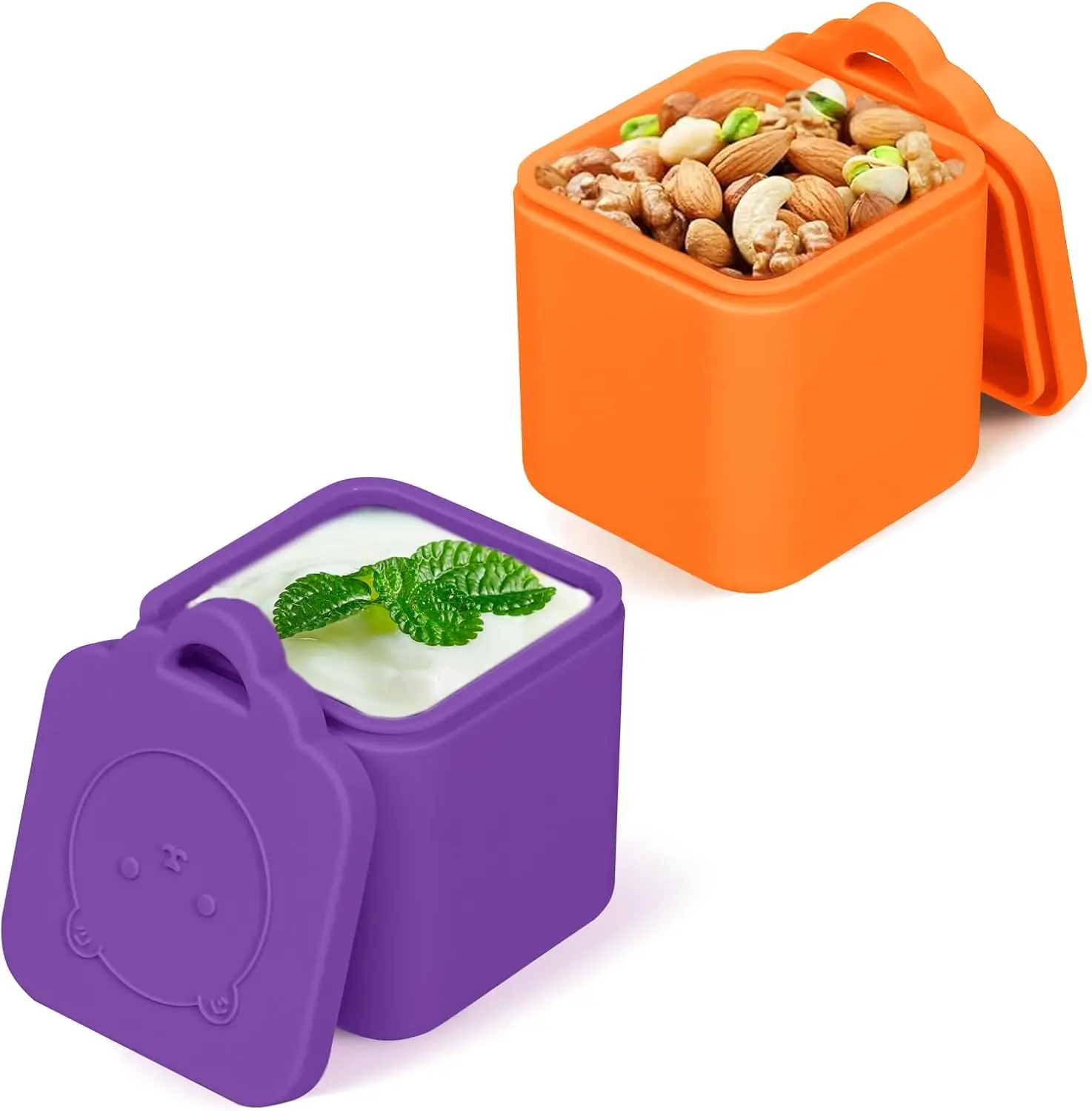 

2PCS Dips Containers | BPA-Free Sauce Dip Containers| Leakproof Food Container Fits Lunch Box for | Compact and Convenient Offi