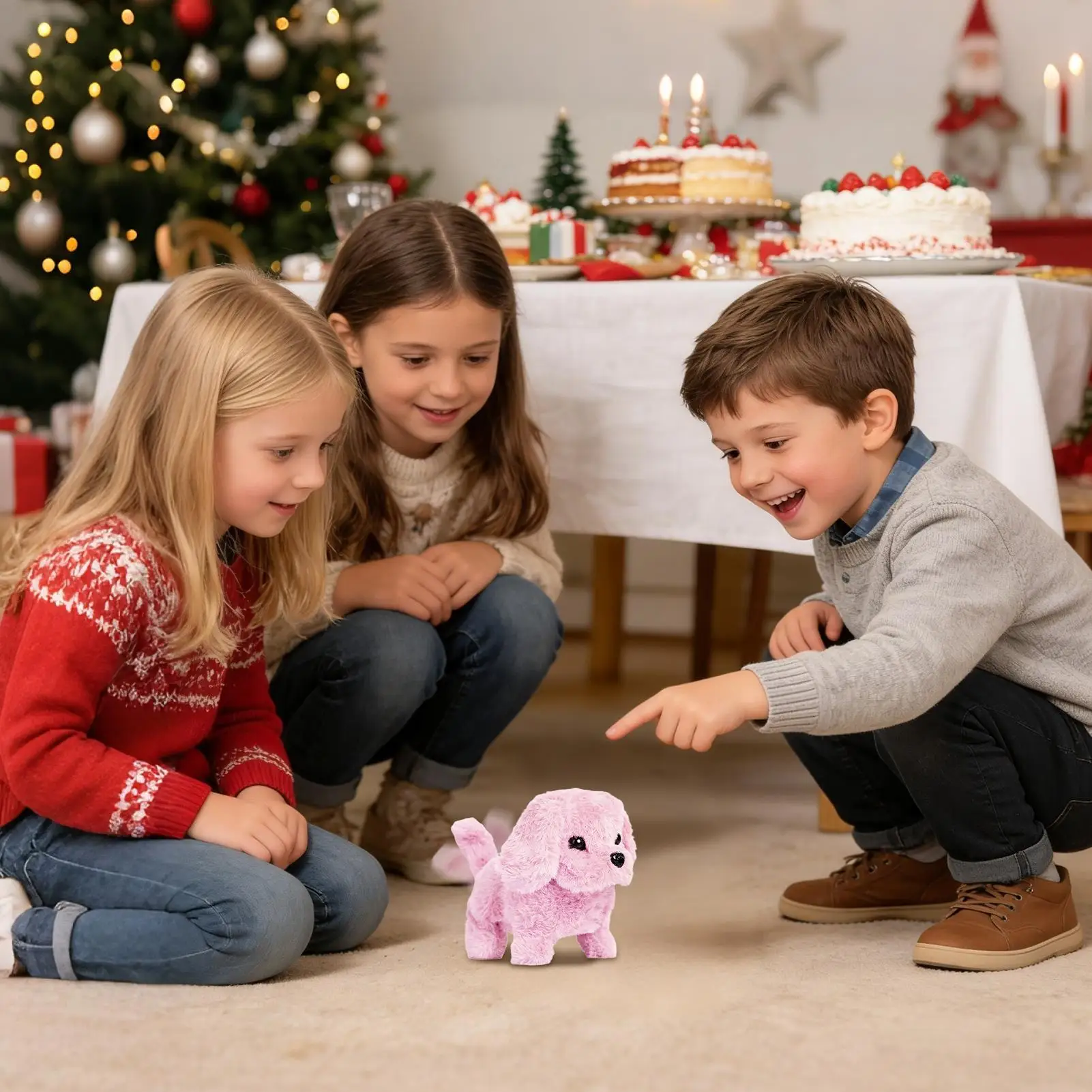 لعبة الكلب الإلكترونية واقعية المشي الكلب لعبة إلكترونية روبوت الحيوانات الأليفة للبنين بنات مرحلة ما قبل المدرسة الأطفال غرفة المعيشة #3