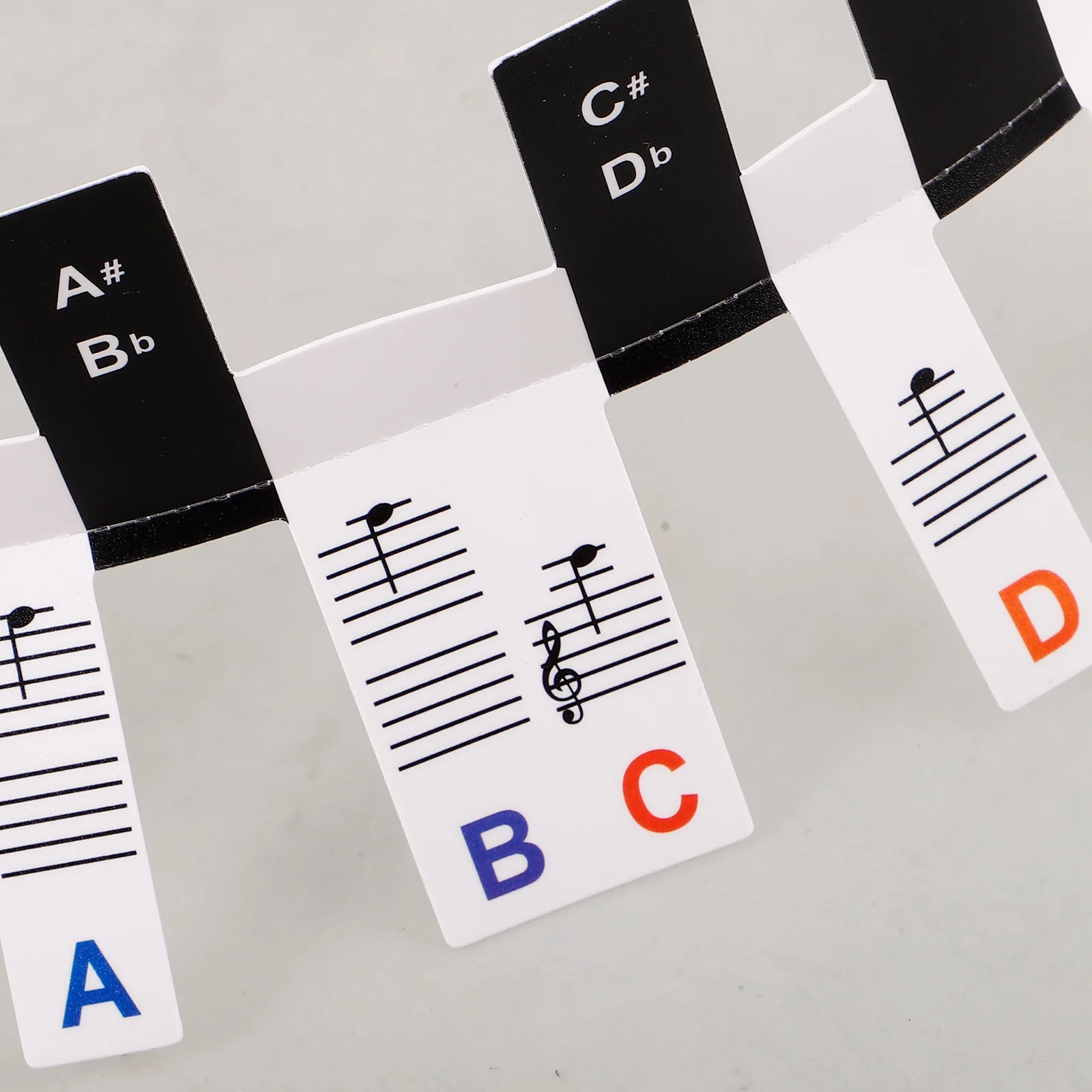 

2 Pcs Piano Stickers 88 Keys 61 Keys Removable PVC Beginner Keyboard Notes Guide Labels Non Adhesive Easy Clean Durable Musical