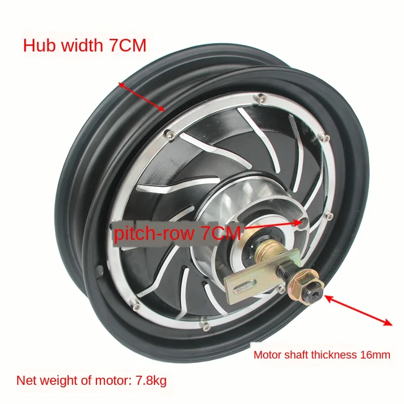 60V 72V 10 Inch Wheel Hub Motor 48V 800W 1000W 1200W 1500W 2000W Motor