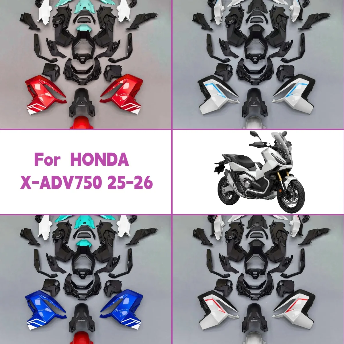 

For 2025 2026 Honda X-ADV750 Plastic Injection Molding Custom Fairings Kit 25 26 X-ADV 750 Replacement Fairing Set