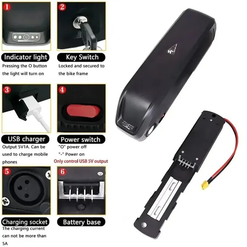 Hailong E-bike Battery 36V 48V 52V 12Ah-30Ah High Power Electric Bike Battery Pack For 250W-1500W Motor Fast Charge Long Range