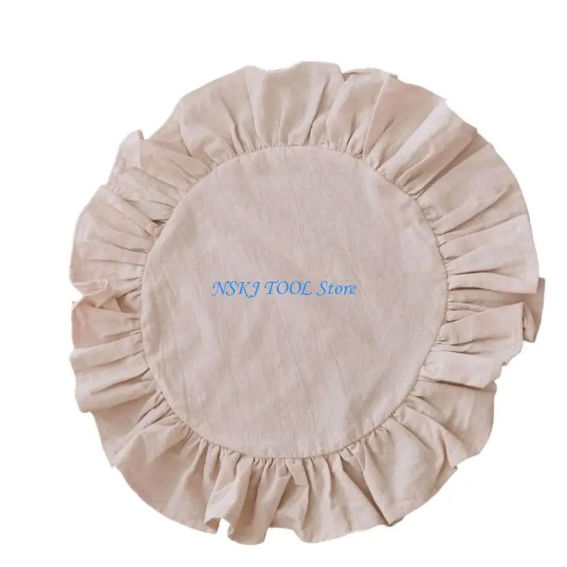 L8RC Handcraft Pleated Round Placemat Preventing Slip Enhancing Formal Dining Experience for Restaurants and Residences