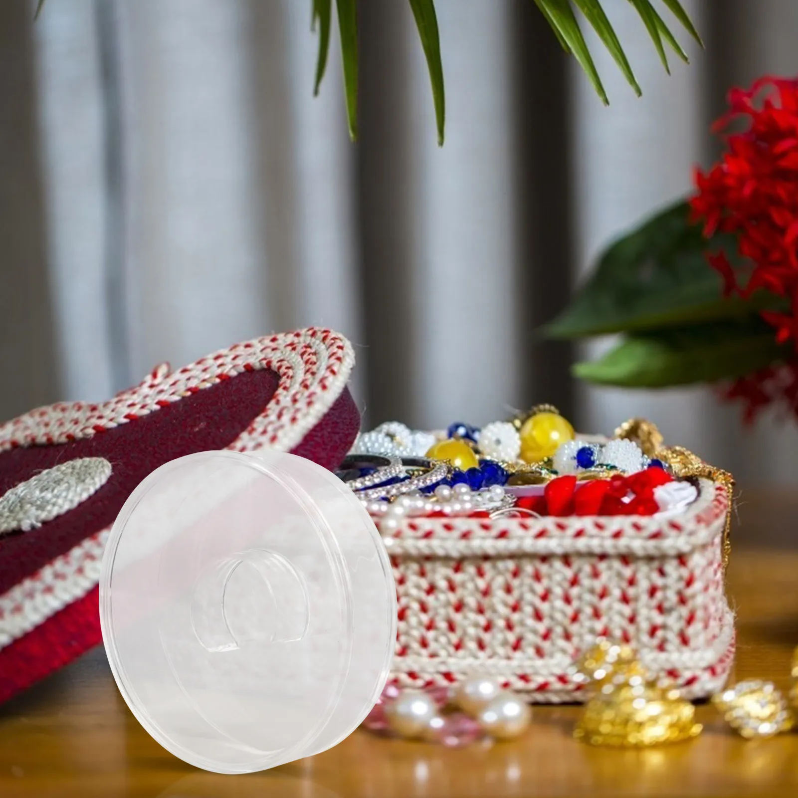 

4Pcs Premium Acrylic Transparent Round Bracelet Storage Box Display Case for Bangles Buddha Beads Small Jewelry Organization