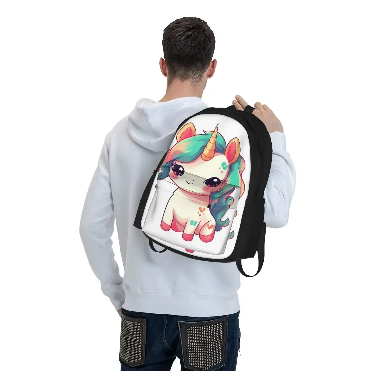 Cute Cartoon Unicorn Backpacks Boys Girls Bookbag Students School Bags Cartoon Kids Rucksack Laptop Rucksack Shoulder Bag