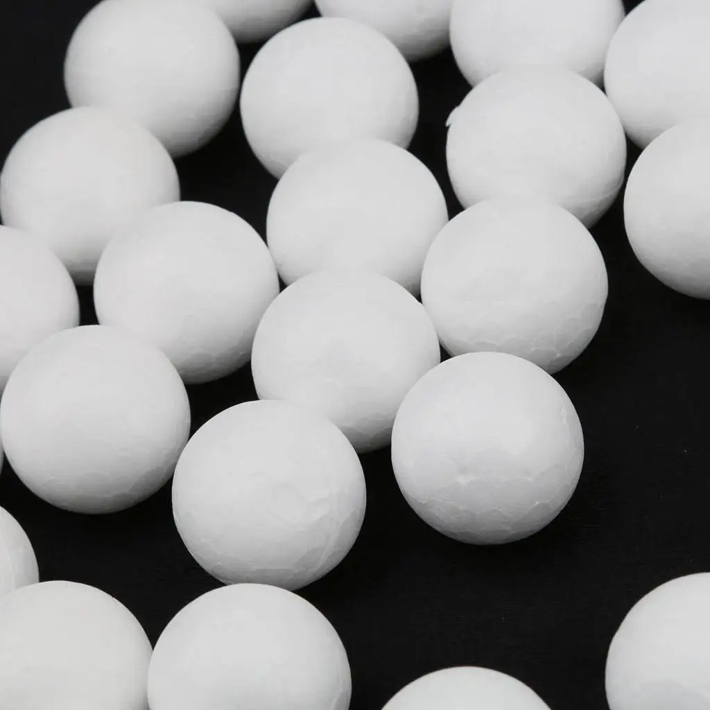 White Modelling Foam Balls Sphere Shape Polystyrene Craft Foam for Art Projects and Creative Decor