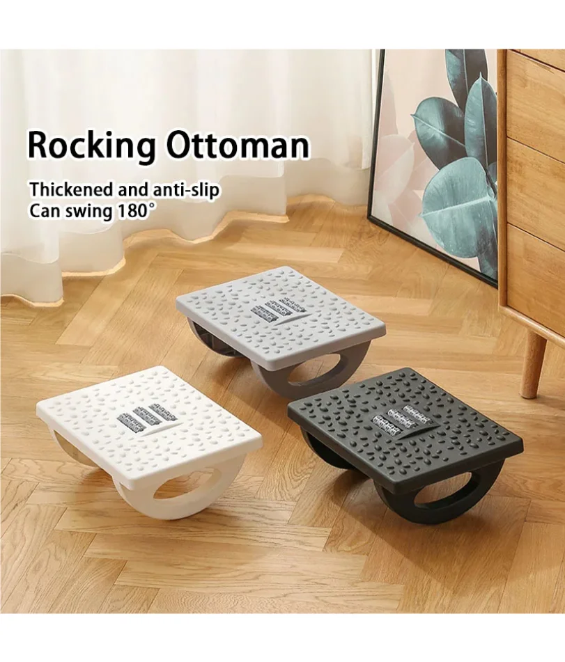 

Foot Rest Under Desk Rocking Footstool with Massage Rollers Foot Rest Foot Relaxation Circulation for Home Study Office Work
