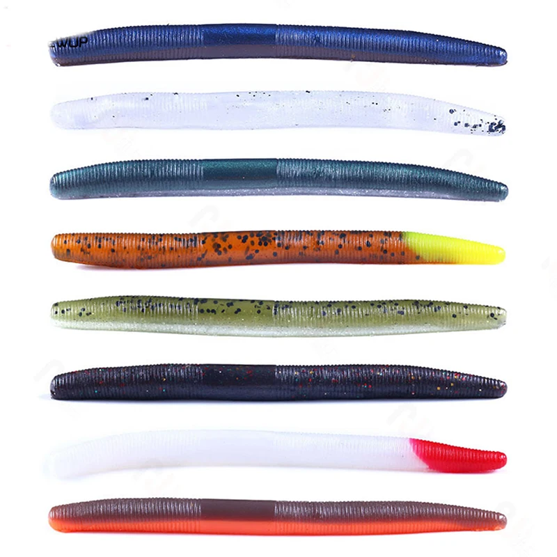 6pcs/lot Fishing Lure Silicone Baits 11.5cm 5.5g Soft Swimbait Worm Artificial Bait Fishing Wobblers For Neko Rig