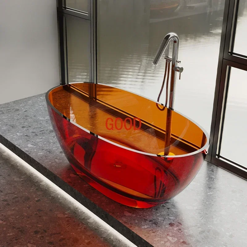 

Отдельностоящая ванна Lady Blue из прозрачной смолы для дома, отеля, гостевого дома