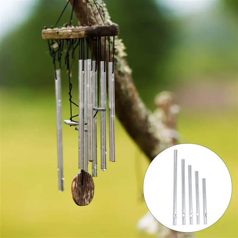 DIY Wind Chime Tubes Tube Chimes Metal Pipe Accessories Aluminum Diy Garden Pipes Parts Hanging Decorations (Random Color)