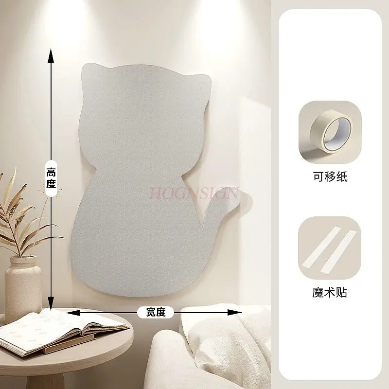 قطعة واحدة من ملصقات الحائط لباد القط، الصور، جدار العرض الراقية، لوحة الخلفية، ديكور الحائط، لباد الصوف الإبداعي، لوحة الرسائل #5