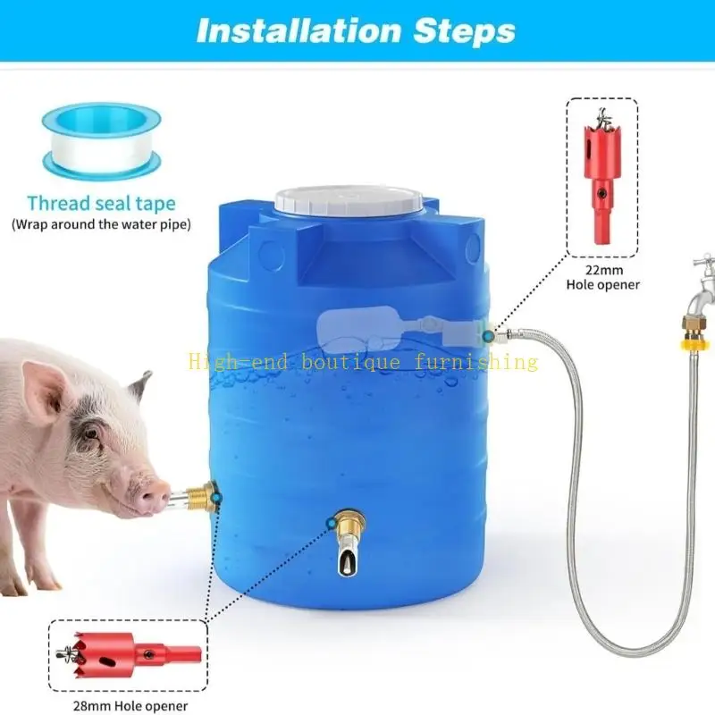 L9NB Automatic Pig Drinking Water Device With 5 Metal Nozzles And Bronze Fasteners