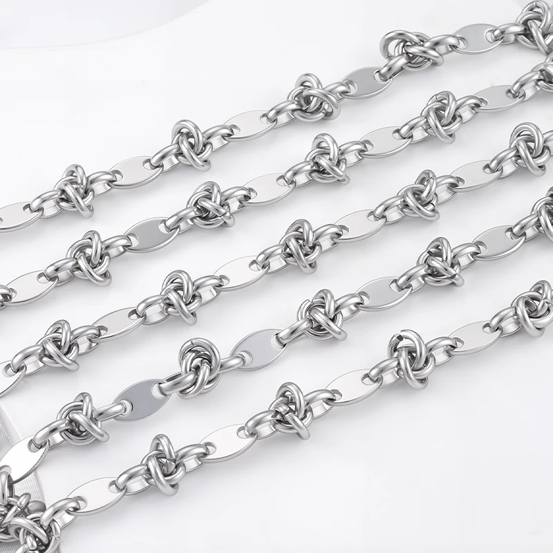 

1Meter Stainless Steel Knot Big Chain for Needlework Jewelry Making Supplies Handmade Punk Necklaces Bracelets DIY Accessories