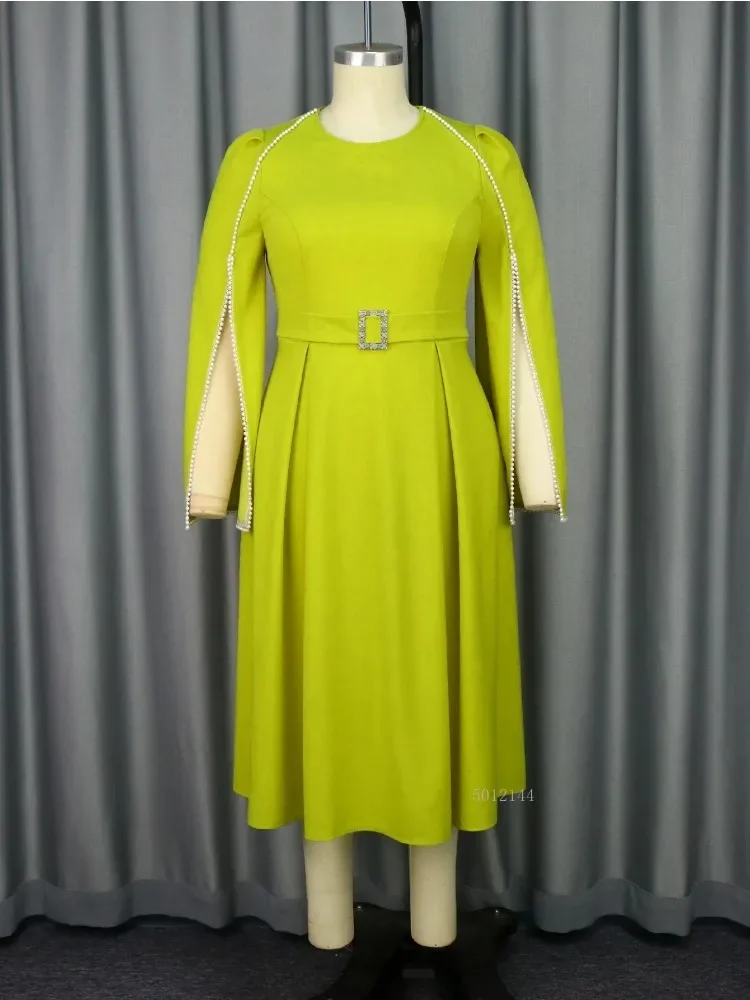 

Elegant Fashion Ultra Long Shawl Sleeve A-Line Dress Spring/Summer Women's Party Banquet New 2025
