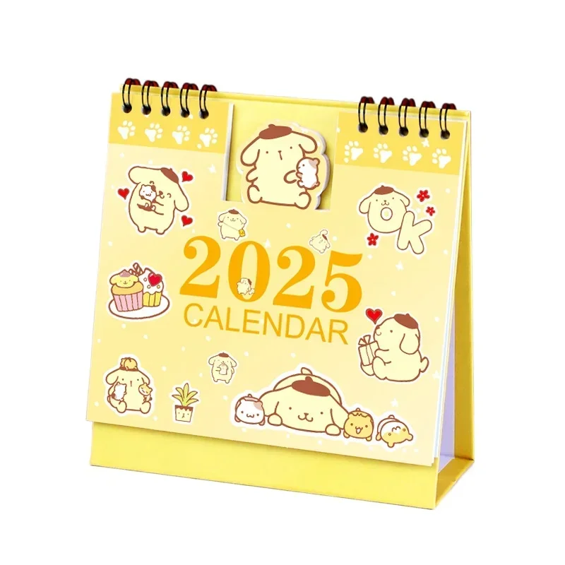 Hello Kitty 2025 kalendarz Sanrio kalendarz na biurko ozdoba kreskówka Kawaii Planner Agenda codzienny miesięczny artykuły papiernicze artykuły