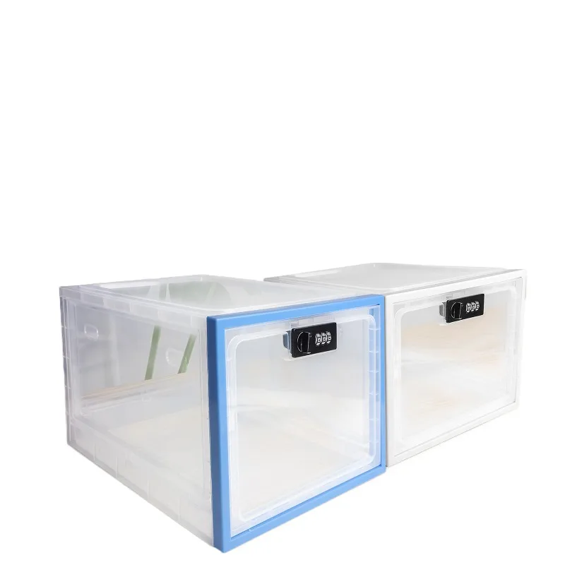 Refrigerator Food Transparent Storage Box With Combination Lock Medicine Box Compact Sanitary Mobile Phone Tablet Password Box