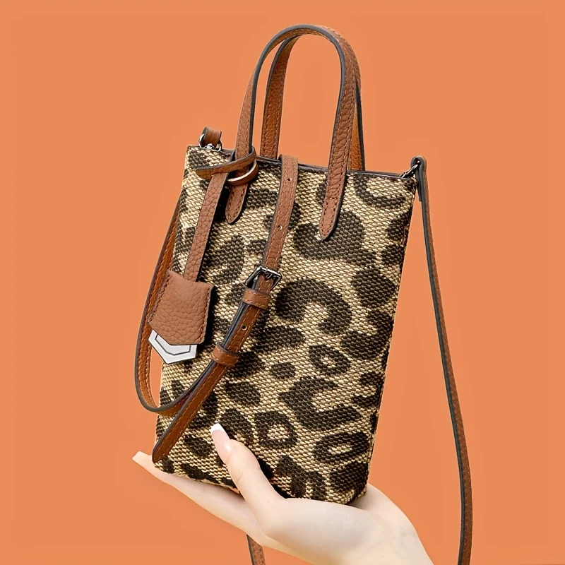 

Модная женская сумка через плечо с животным принтом, кожаная маленькая сумочка с магнитной застежкой и регулируемым ремешком