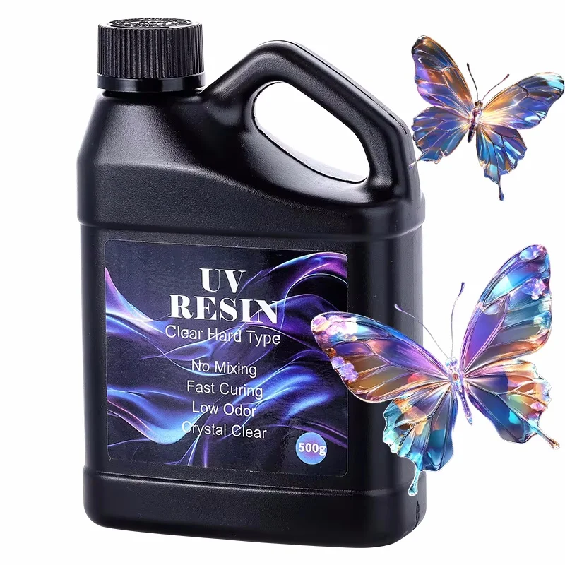 UV Resin 500g -Bulk Upgraded Crystal Clear Hard Type UV Resin Kit Fast Curing Epoxy Resin Supplies for Craft Jewelry Making