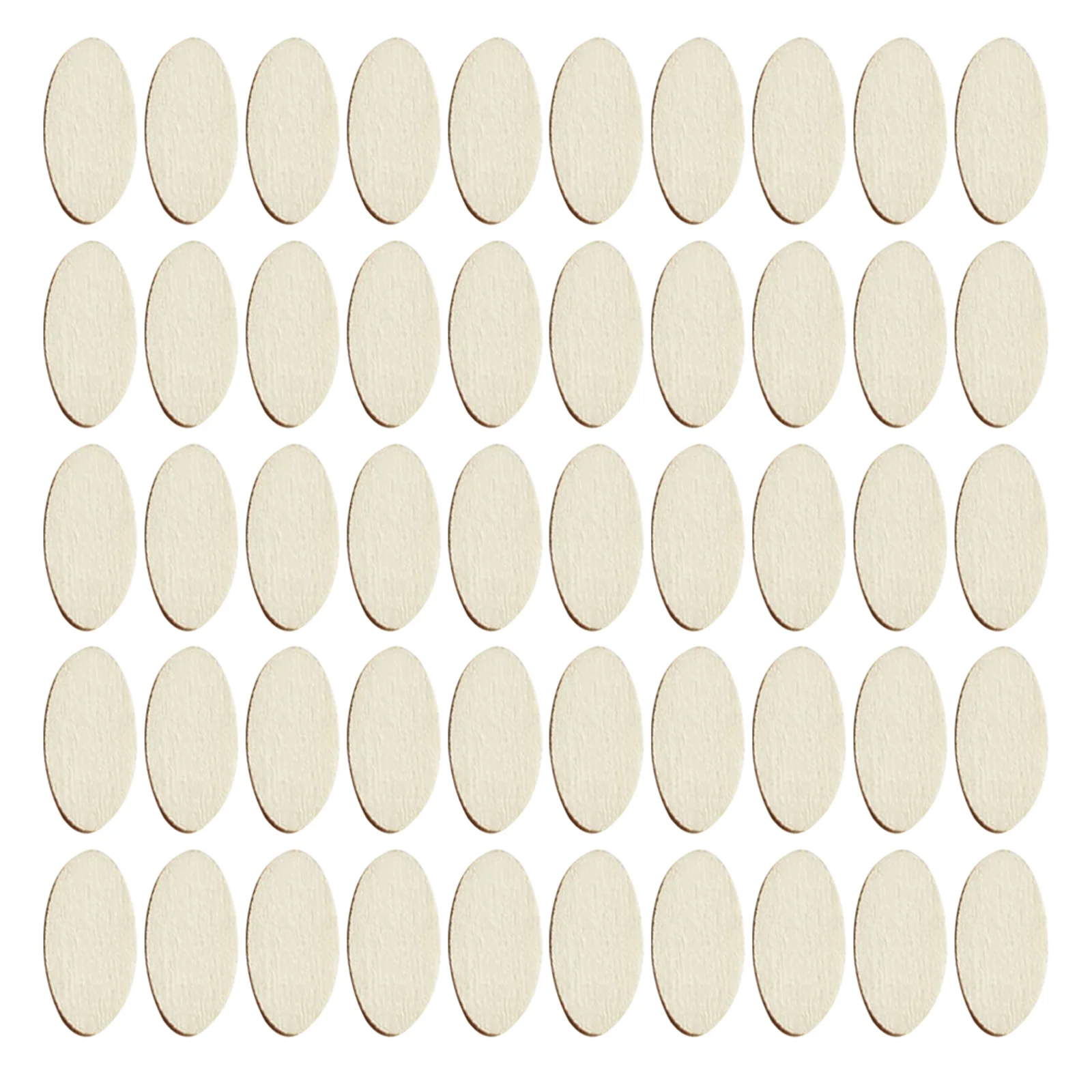 300 Piezas de Láminas Ovaladas de Madera en Blanco - Rodajas sin Acabado para Manualidades, Proyectos de Pintura, Decoración Infantil