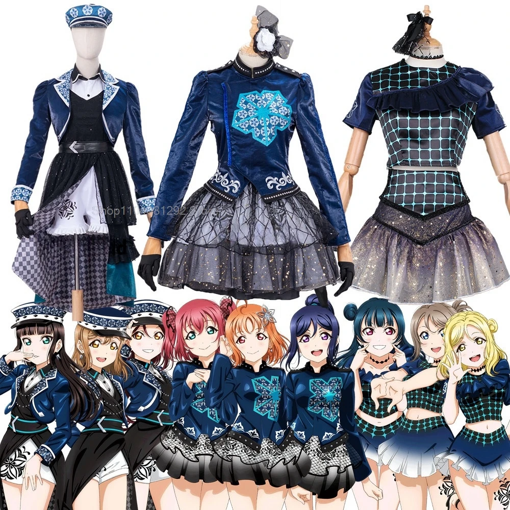 

Love Live Sunshine Aqours 6th Anniversary Fantastic Departure Takami Chika Ruby Mari Hanamaru Yoshiko Anime Cosplay Costumes