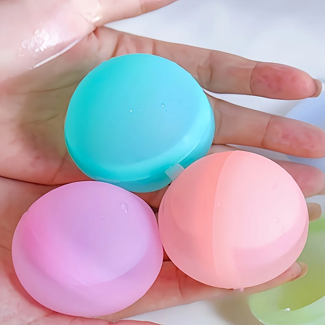 8 قطعة بالونات المياه الجديدة القابلة لإعادة الاستخدام إعادة الملء بالون المياه ملء سريع الذاتي ختم قنبلة المياه سبلاش كرات للأطفال حمام سباحة #3