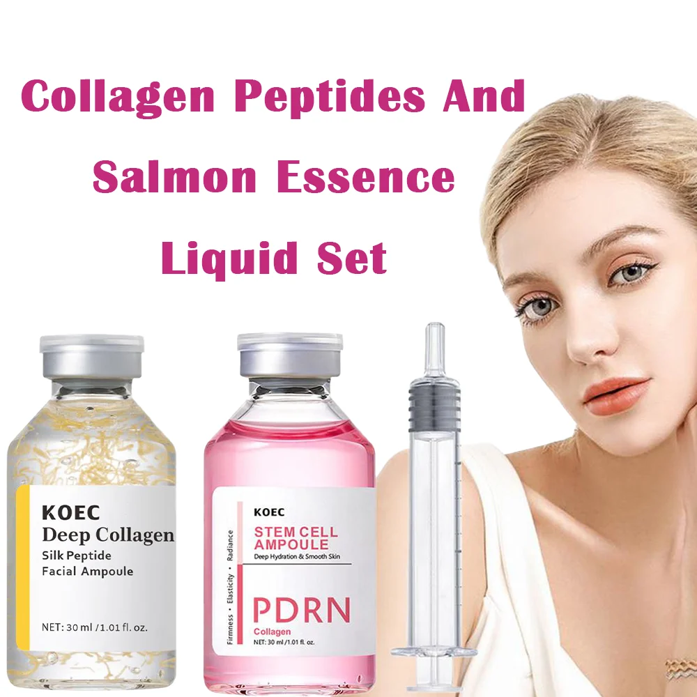 

Collagen Peptide And Salmon Essence Set Glossy Moisturizing Ampoule Deep Hydration Smoothing Skin Enhancing Firmness