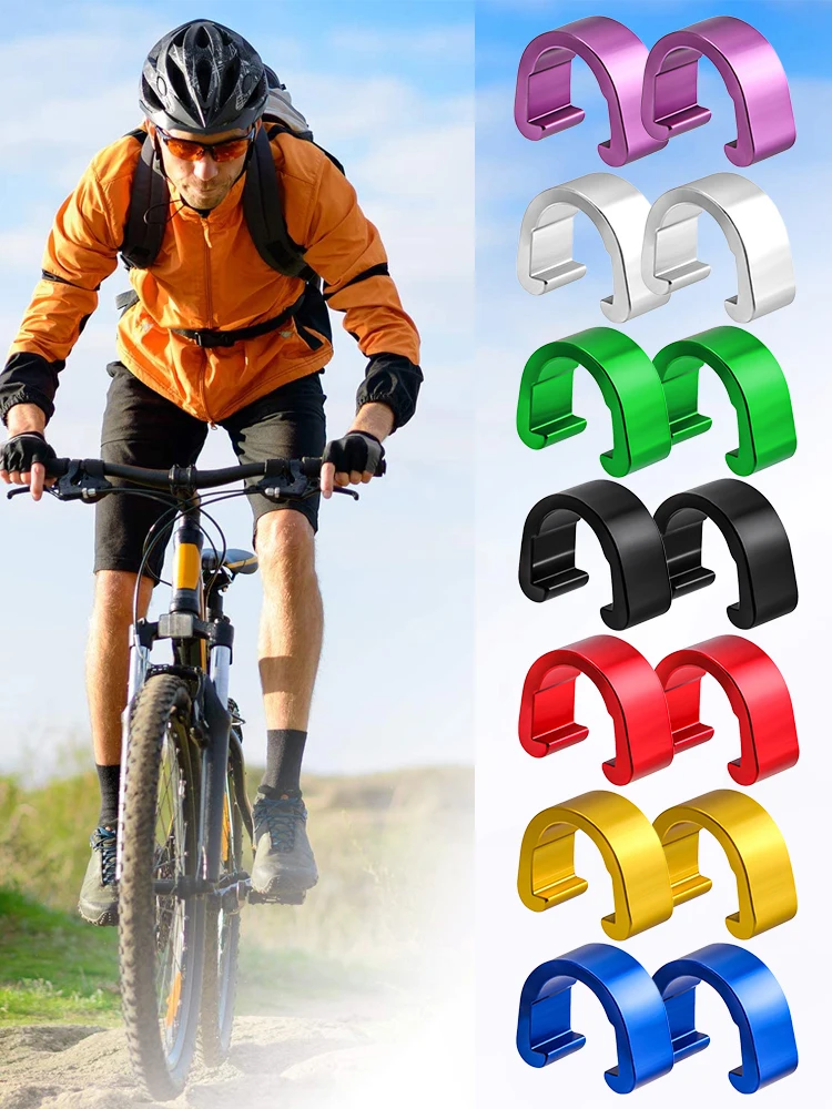 AliExpress AQTQAQ 10Pcs Aluminium Alloy Bicycle C-Clips Clamps Hose Guide Clamps Bicycles Brake Cable Derailleur Shifter Cable Fixed Clips Buckle