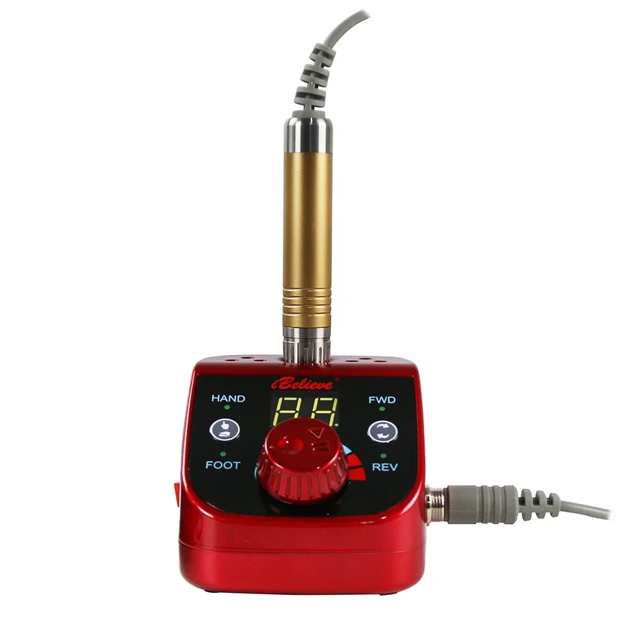 iBelieve professional small room 80w 35000rpm nail drill machine strong with brushless motor