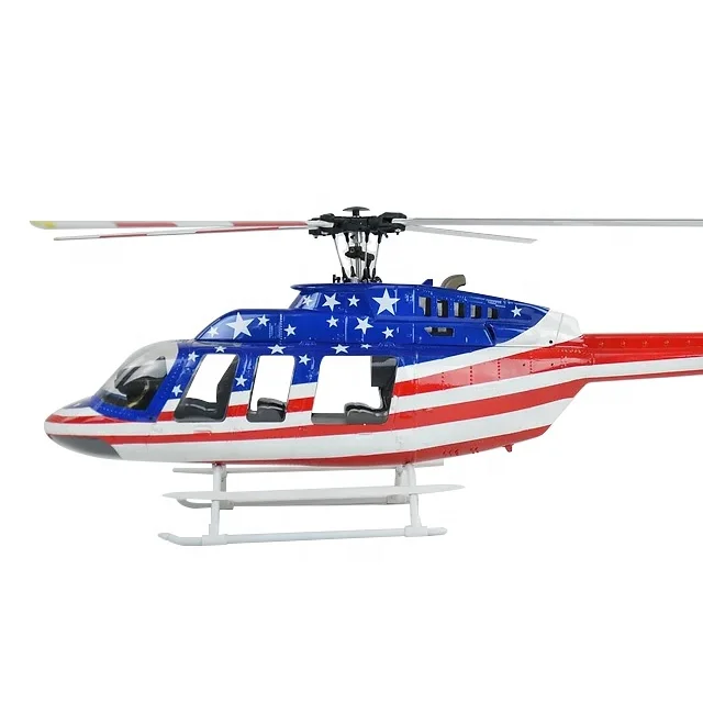 Roban 470 Size BELL 407 Rc Helicopter Fuselage Star Stripes Painting  KIT Version Hobby Grade Chopper With Machanics