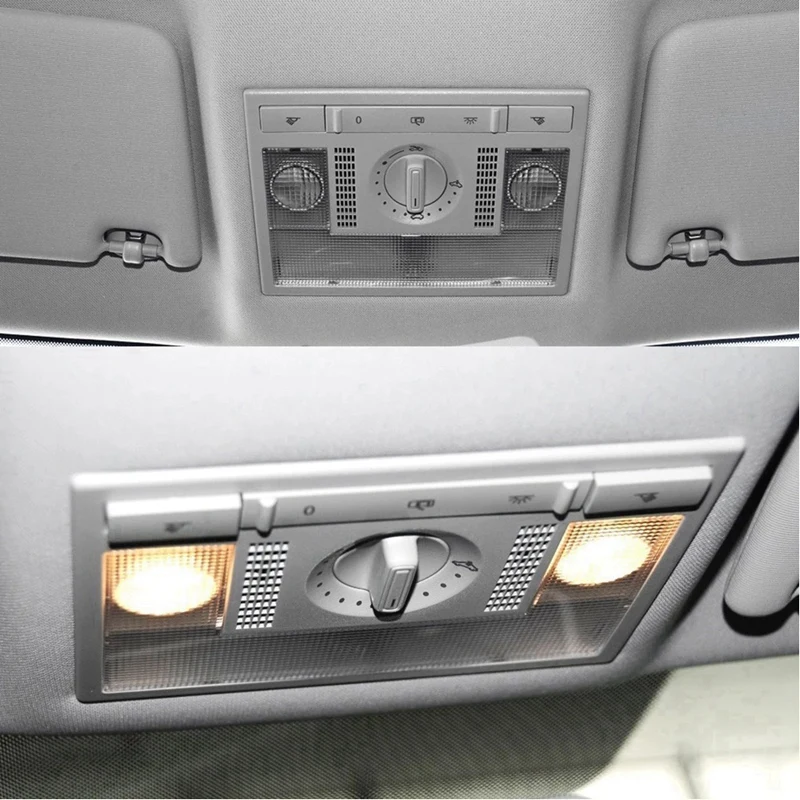Car Front Console Roof Reading Light 6Q0947613A For VW Polo 9N Touran 02-10 Seat Leon Altea Dome Light Ceiling Lamp
