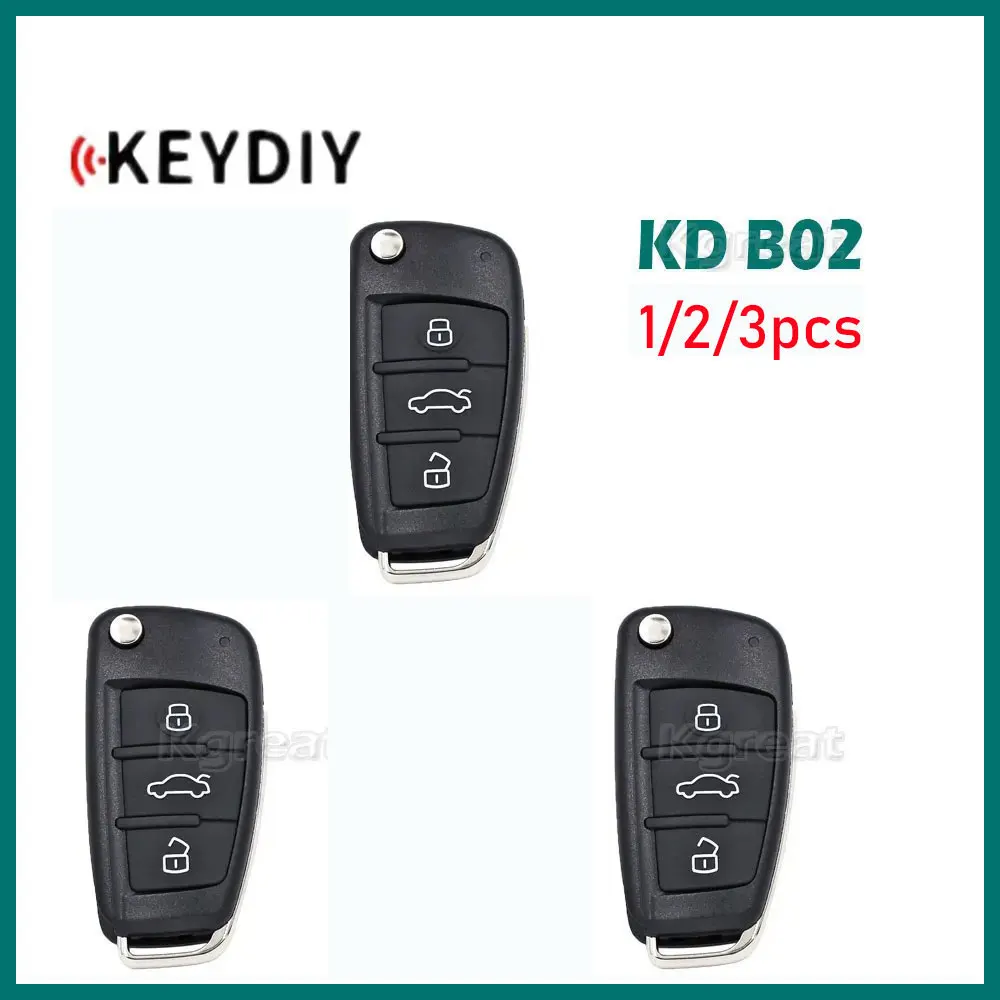 

1/2/3pcs KEYDIY KD B02 Universal Remote Key B Series Remote Car Key for Audi A6 Style Car Key for KD900 KD900+ URG200 KD-X2 Mini