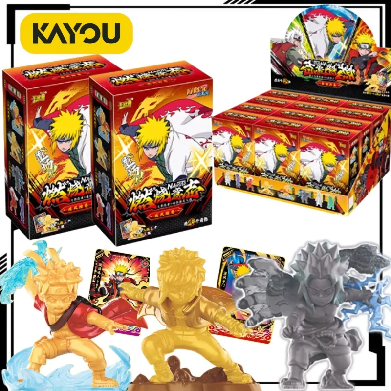 KAYOU Nueva Figura de Goma Oficial de Naruto, Figura de Dibujos Animados de Naruto Uzumaki, Tarjeta Coleccionable de Anime, Mercancía de Anime, Regalo Navideño, Juguete de Moda
