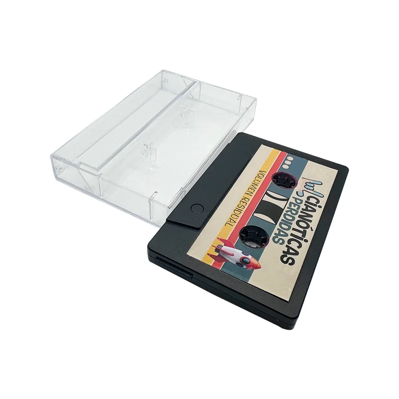 10Pcs/Lot Custom Color Sticker LOGO Black Casette Model Tape USB2.0 Flash Drive 4GB 8GB 16GB 32GB 64GB 128GB and Acrylic Box