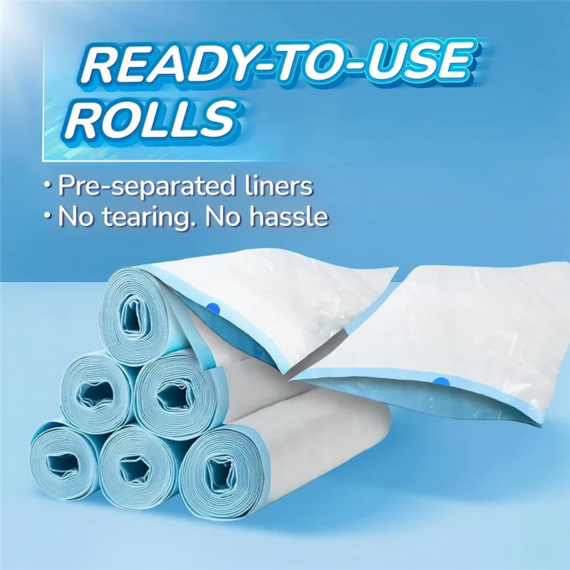 

ABKY-40 Pack одноразовые туалетные мешки для взрослых с 40 впитывающими подушечками, герметичные вкладыши для комодов для спальни или прикроватного стула