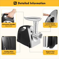 2800W Electric Meat Grinder, Household Meat Grinder with Perforated Discs,Multifunctional Stainless Steel Food Processor