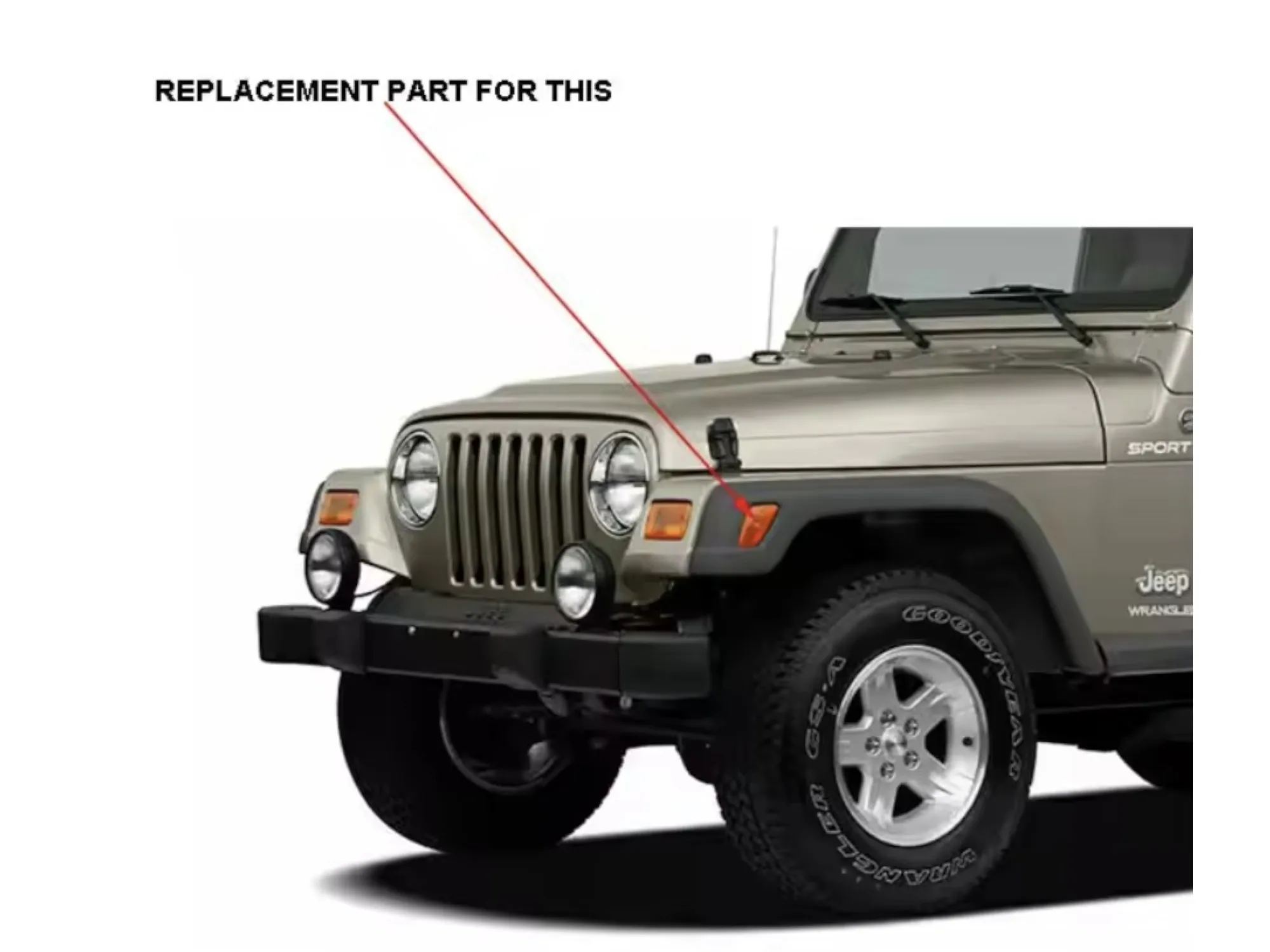 High Quality Amber Lens LED Front Fender Blinker Side Marker Light 2 Pieces Left and Right for Jeep Wrangler 97 to 06