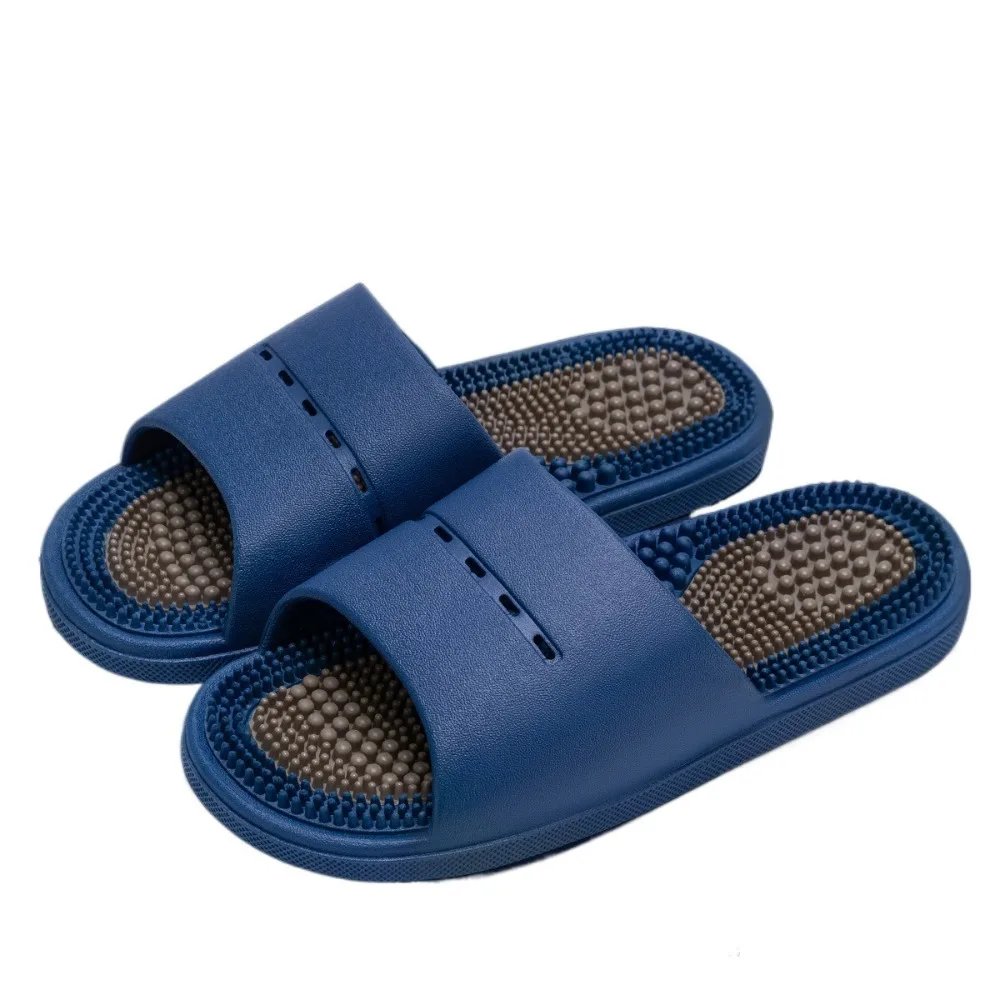 

Базовые противоскользящие толстые массажные шлепанцы с открытым носком, антибактериальные, на платформе, для пляжа, сандалии-слайды